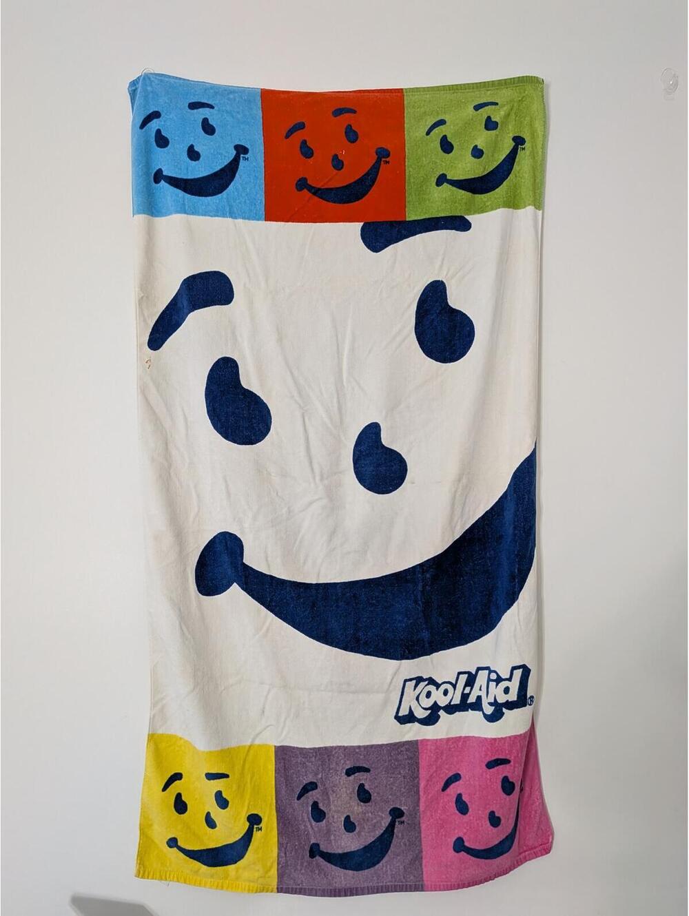Vintage Kool-Aid Beach Towel Y2K 2000's Kool Aid Man Pool Lake Days Collectable
